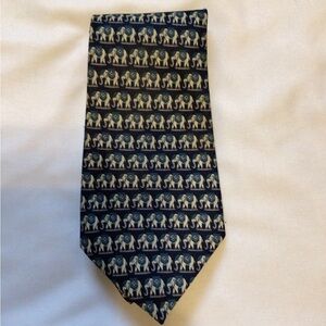 3/$13 Rene Chagal blue elephant tie